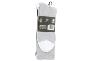 Michael Ellis BIG Crew Socks Black/Grey 3-Pack - Wide