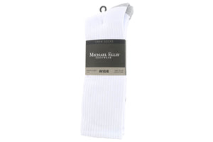 Michael Ellis BIG Crew Socks White/Grey 3-Pack - Wide