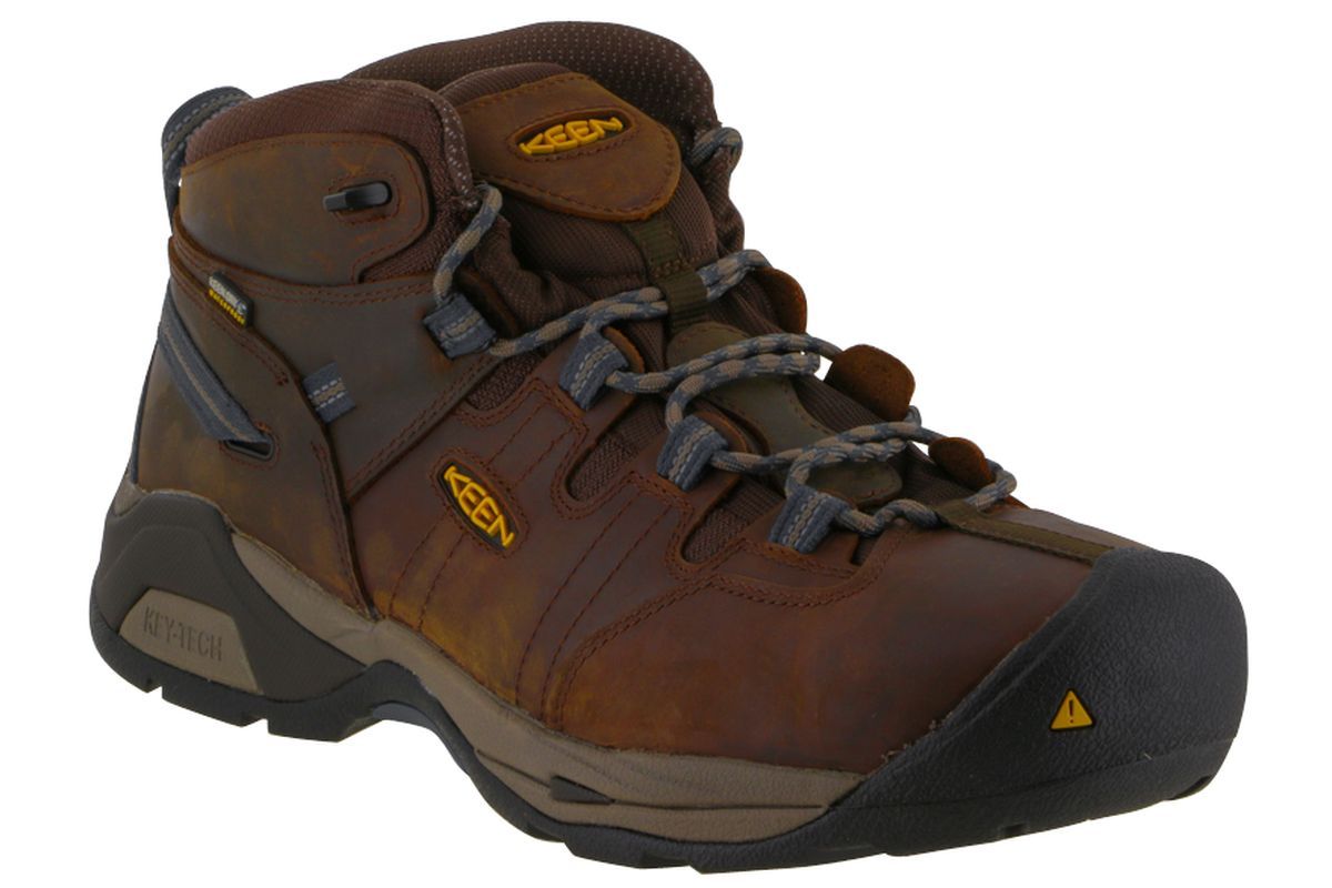 Keen men's detroit mid shop waterproof steel toe work boots